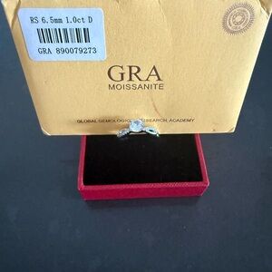 1 ct Moissanite Sterling Silver Ring